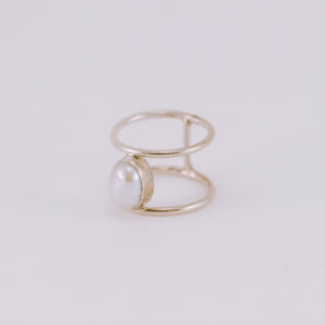 Pearl Double Band Ring